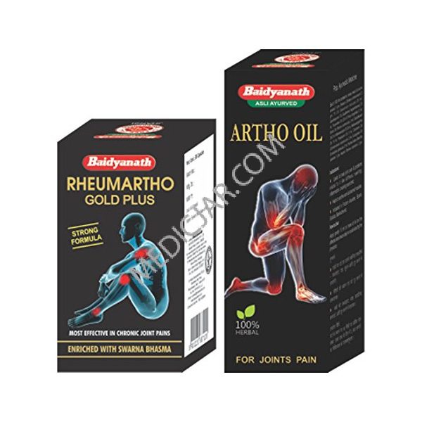 Baidyanath Rheumartho Gold plus - 30 Cap + Artho oil(Combo)